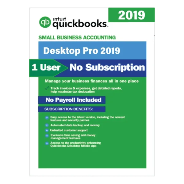 QuickBooks Desktop Pro 2019 - No Subscription